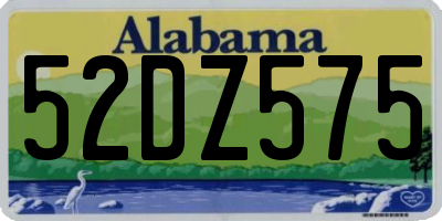AL license plate 52DZ575