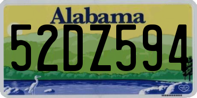 AL license plate 52DZ594