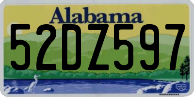 AL license plate 52DZ597