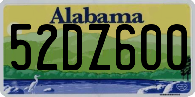 AL license plate 52DZ600