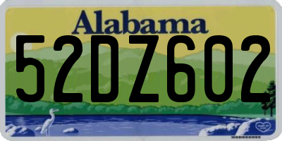 AL license plate 52DZ602