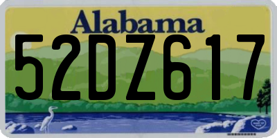AL license plate 52DZ617