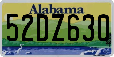 AL license plate 52DZ630