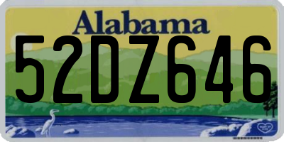 AL license plate 52DZ646