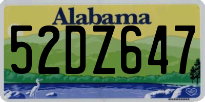 AL license plate 52DZ647
