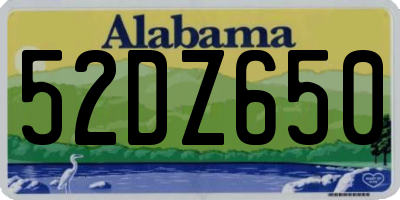 AL license plate 52DZ650