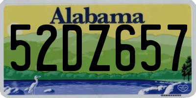 AL license plate 52DZ657