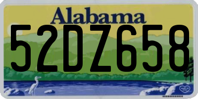 AL license plate 52DZ658