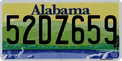AL license plate 52DZ659