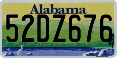 AL license plate 52DZ676
