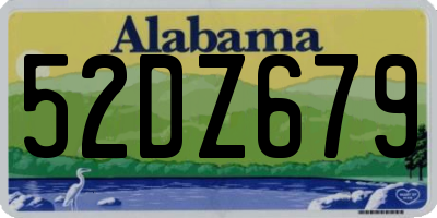 AL license plate 52DZ679
