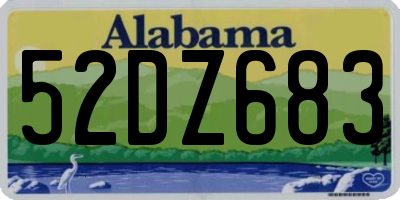 AL license plate 52DZ683