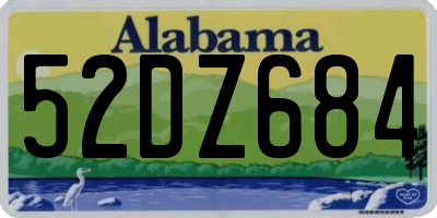 AL license plate 52DZ684