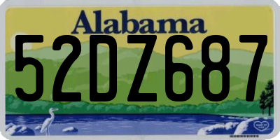 AL license plate 52DZ687