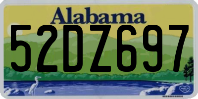 AL license plate 52DZ697