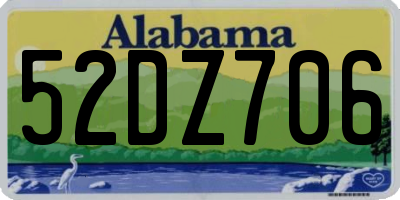 AL license plate 52DZ706