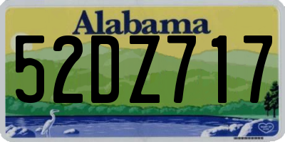 AL license plate 52DZ717