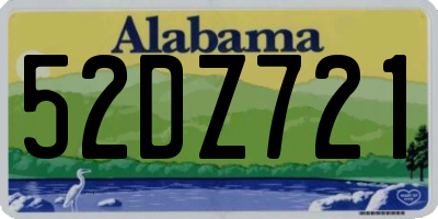 AL license plate 52DZ721