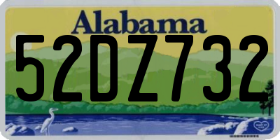 AL license plate 52DZ732