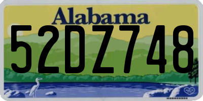 AL license plate 52DZ748
