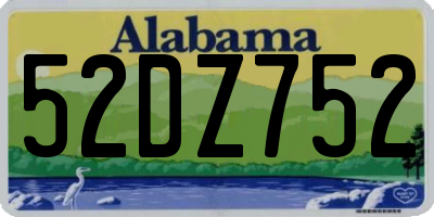 AL license plate 52DZ752