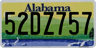 AL license plate 52DZ757
