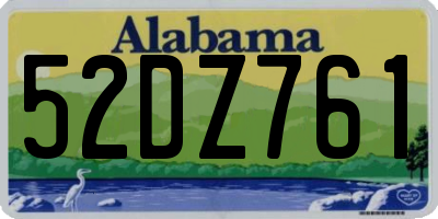 AL license plate 52DZ761