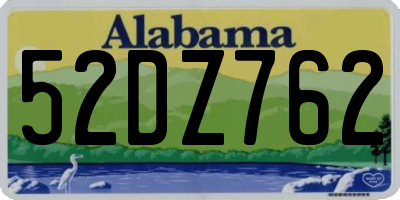 AL license plate 52DZ762