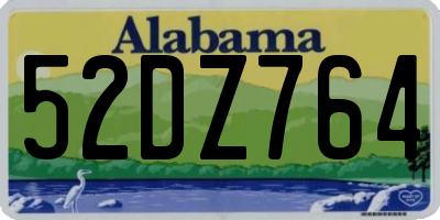 AL license plate 52DZ764