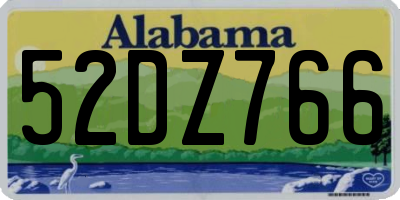 AL license plate 52DZ766