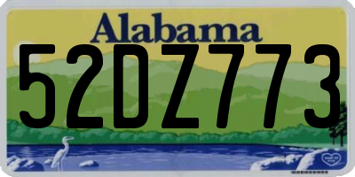 AL license plate 52DZ773