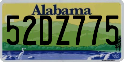 AL license plate 52DZ775