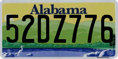 AL license plate 52DZ776