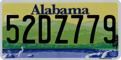 AL license plate 52DZ779
