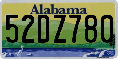 AL license plate 52DZ780