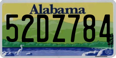 AL license plate 52DZ784