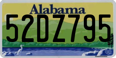 AL license plate 52DZ795