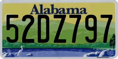 AL license plate 52DZ797