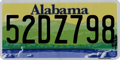 AL license plate 52DZ798