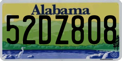 AL license plate 52DZ808