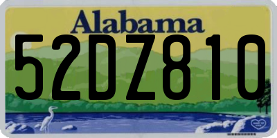 AL license plate 52DZ810