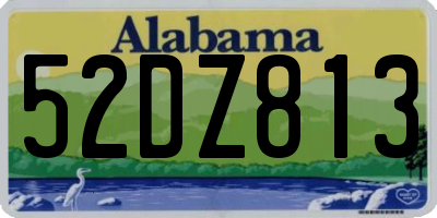 AL license plate 52DZ813