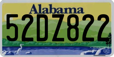 AL license plate 52DZ822