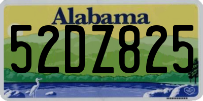 AL license plate 52DZ825