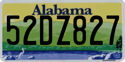 AL license plate 52DZ827
