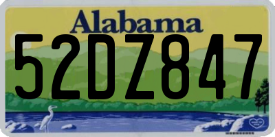 AL license plate 52DZ847
