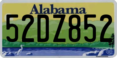 AL license plate 52DZ852
