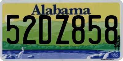 AL license plate 52DZ858