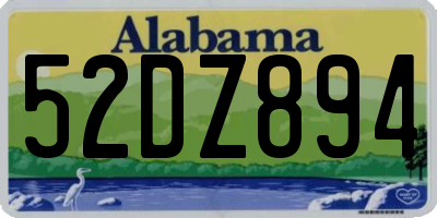 AL license plate 52DZ894