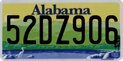 AL license plate 52DZ906